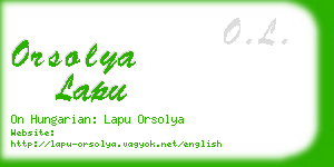 orsolya lapu business card